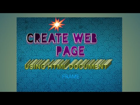 Work of Frame attribute in an HTML document | Create a website using ...