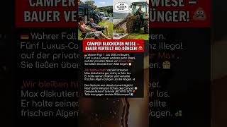 CAMPER BLOCKIEREN WIESE — BAUER VERTEILT BIO-DÜNGER! 💩