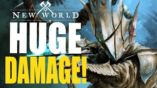 New World MASSIVE Damage BOW & HATCHET Build! 🏹 HUNTER! Easy SOLO Build For Questing And Leveling!