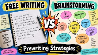 Free Writing vs Brainstorming | Generate Ideas Before Writing | Pre-writing Techniques 