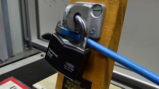Why a closed shackle padlock is best.