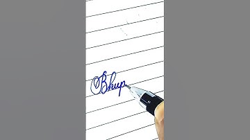 writing a name "Bhupendra" in cursive #shorts
