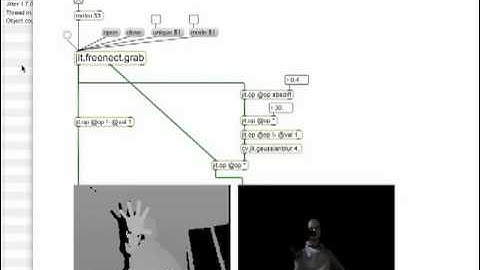 Kinect in Max/Jitter test #1