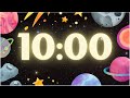Blast Off! Cosmic Space Neon 10 Minute Timer