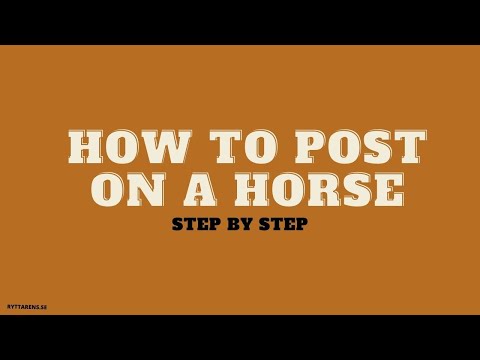 How to Post on a Horse