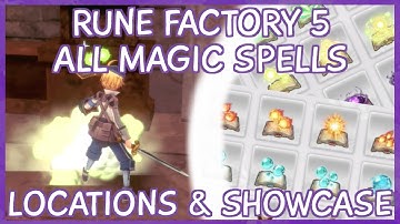 Rune Factory 5 - ALL Magic Spell Locations & Showcase