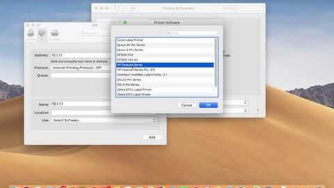 How to install network printer in Macos Mojave