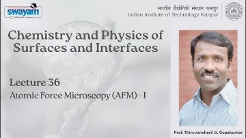 Lecture 36 : Atomic Force Microscopy (AFM) I