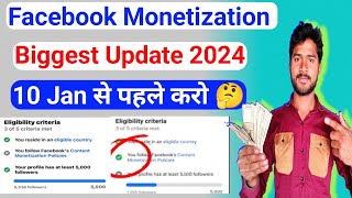 Facebook Monetization Biggest Update 2024 | In Stream ads Monetization Unoriginal Content Violation