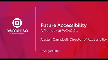 Web Accessibility - A first look at WCAG 2.1