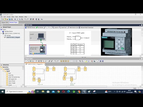 How to make AND Gate logic in Siemens LOGO PLC FBD Diagra