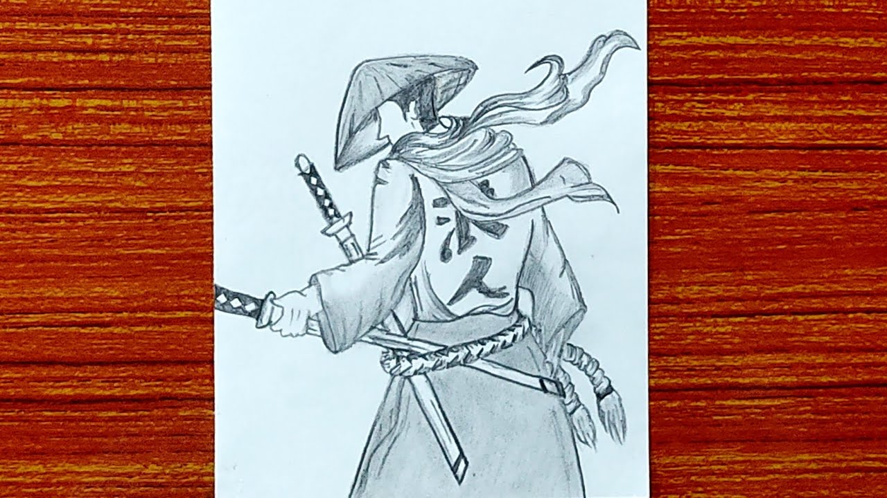 How To Draw A Samurai step dy step/ easy anime drawing/H2 Art🎨