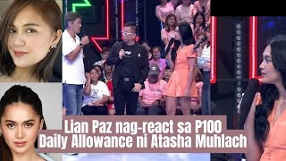 Lian Paz nag-react sa P100 Daily Allowance ni Atasha Muhlach