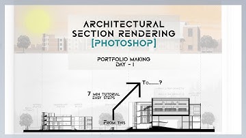 Architectural Section Rendering in Photoshop | Tutorial Video