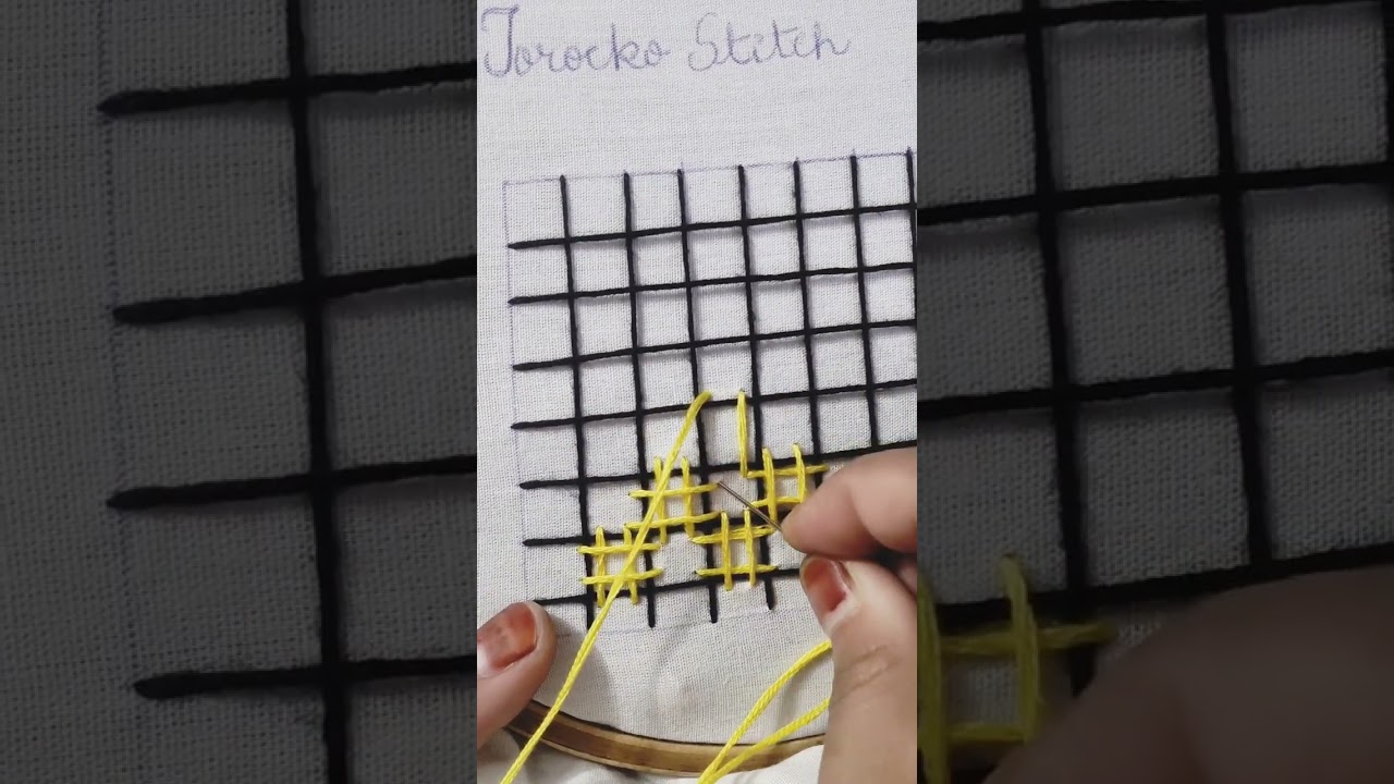 Torocko stitch, couching stitch family 🪡⭐ Hand Made ✨🪡 Hand embroidery stitches tutorial 🪡⭐✨