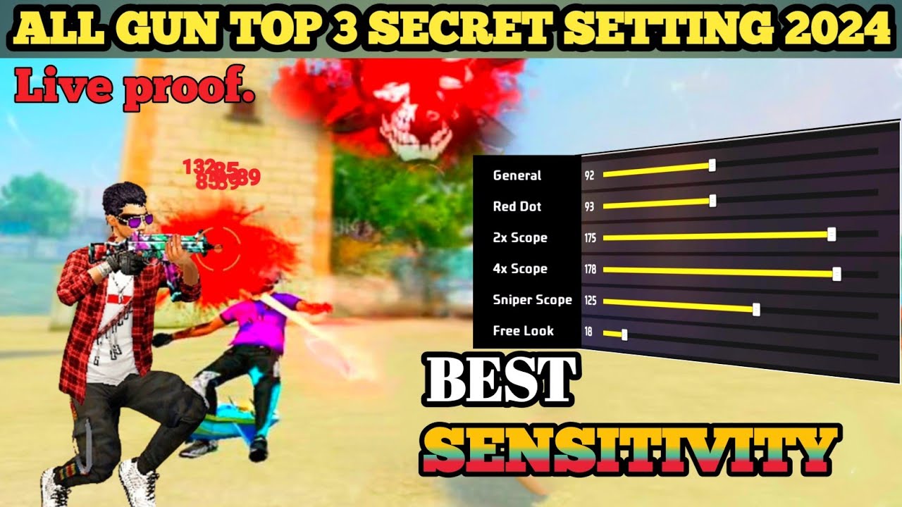 3 Pro Setting + Sensitivity + Fire Button Size | All Gun Secret ...