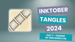 Inktober Tangles 2024 Day 7 Zander by Zentangle HQ