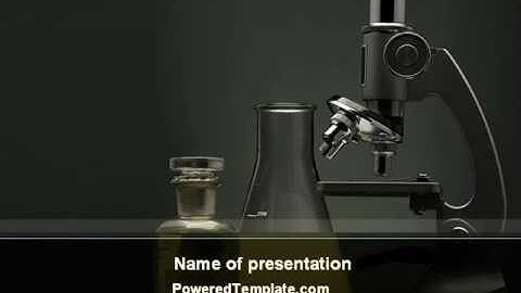 Microscope Researches PowerPoint Template by PoweredTemplate.com