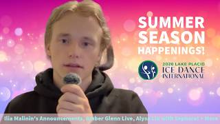 Ilia Malinin's Announcement of Announcements, Lake Placid Ice Dance International,Alysa Liu Shopping