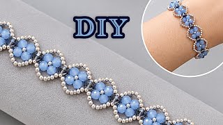 How to make crystal beads bracelet 🦋
