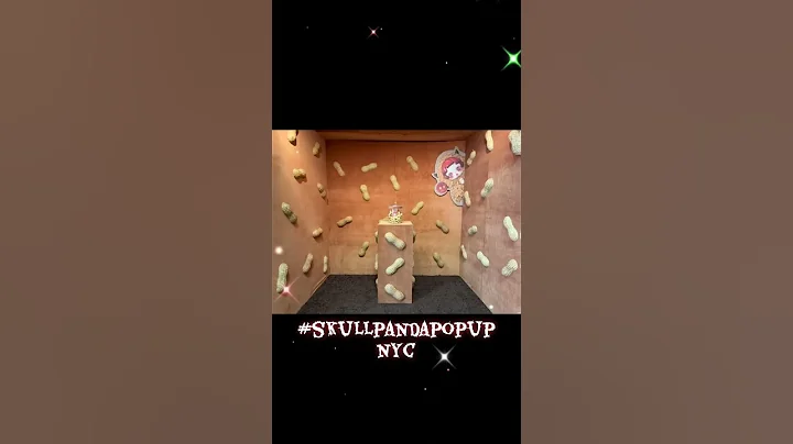 POP MART Skullpanda Wednesday Halloween Plush Pendant NYC pop Up Exclusive Classic Version #shorts