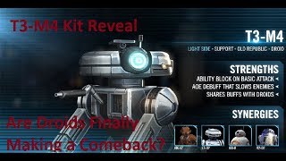 Star Wars Galaxy of Hero's T3-M4 Kit Reveal. Are Droids yet Viable for Arena?