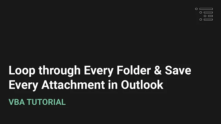 How to Save Every Attachment, in Every Email, in Every Folder Using Outlook VBA