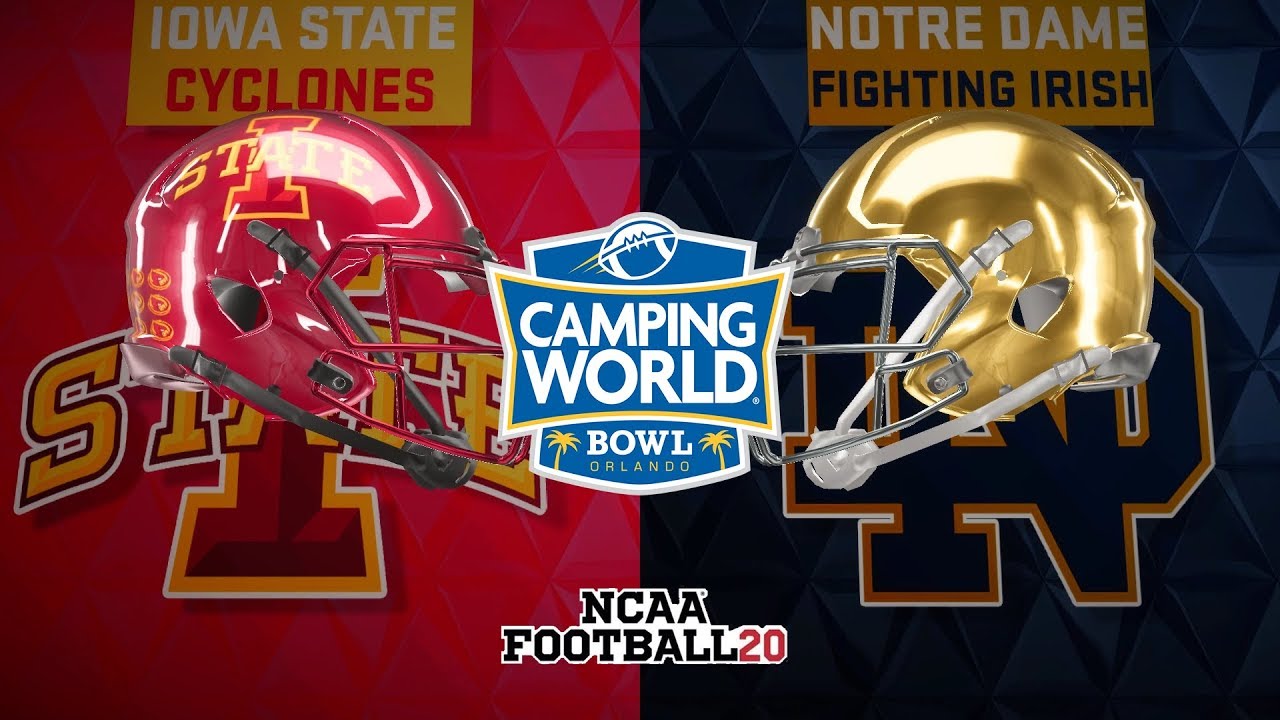 IOWA STATE vs NOTRE DAME CAMPING WORLD BOWL Full Gameplay NCAA