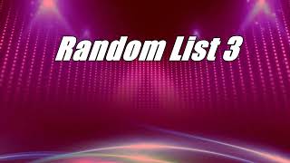 Random List 3