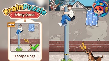 Brain Puzzle Tricky Quest Level 153 escape dogs | Walkthrough & Solution (iOS / Android) 