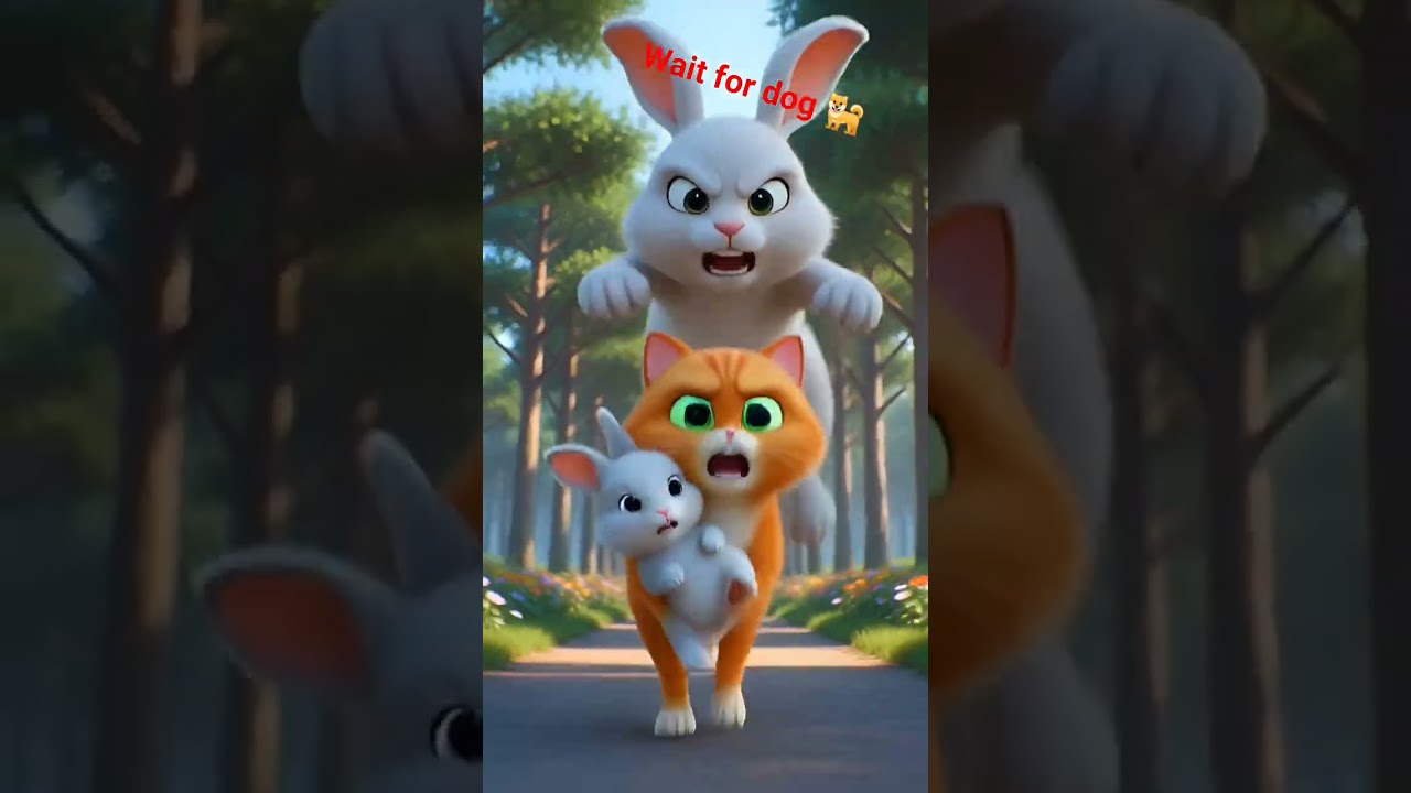 Cat vs Rabbit & Dog 🐱🐰🐶 | Funny Animal Short 