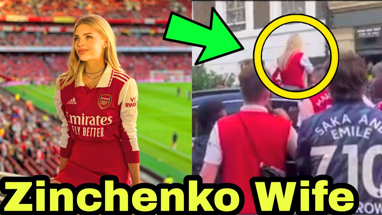 Zinchenko's Wife Celebrating ARSENAL WIN 😂🥳 Zinchenko & His Wife With Arsenal Fans YouTube
