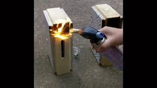 Fire insulation test of our PU sandwich panel