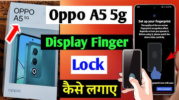 Oppo a5 5g display fingerprint lock | oppo a5 5g display fingerprint settings
