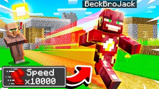 Playing MINECRAFT As The FLASH! (10000x Faster)