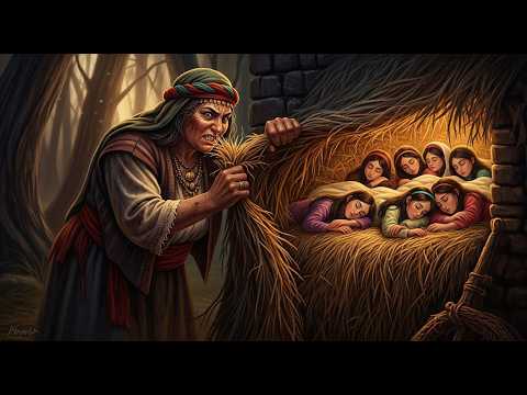 القصة الممتعة قصة بنات الحطاب السبعة وخطة زوجة ابيهم الماكرة لقتلهم وغولة الجبل والدرويش المحتال