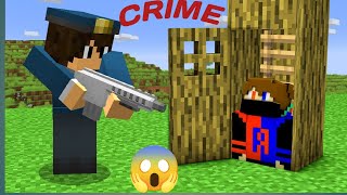 😱Escaping the Police with a Secret Base in Minecraft!"