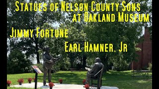Jimmy Fortune and Earl Hamner, Jr. Statues in Arrington, VA