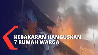 Kebakaran Hanguskan 7 Rumah Warga di Kemayoran Jakarta Pusat, 13 Mobil Damkar Dikerahkan