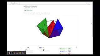Volume of a pyramid – GeoGebra