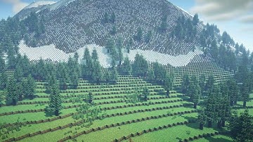 Minecraft Mountain with Brixel resource pack [cinematic]