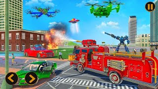 Fire Truck Robot Games - Ambulance Robot Car Simulator - Android Gameplay screenshot 2