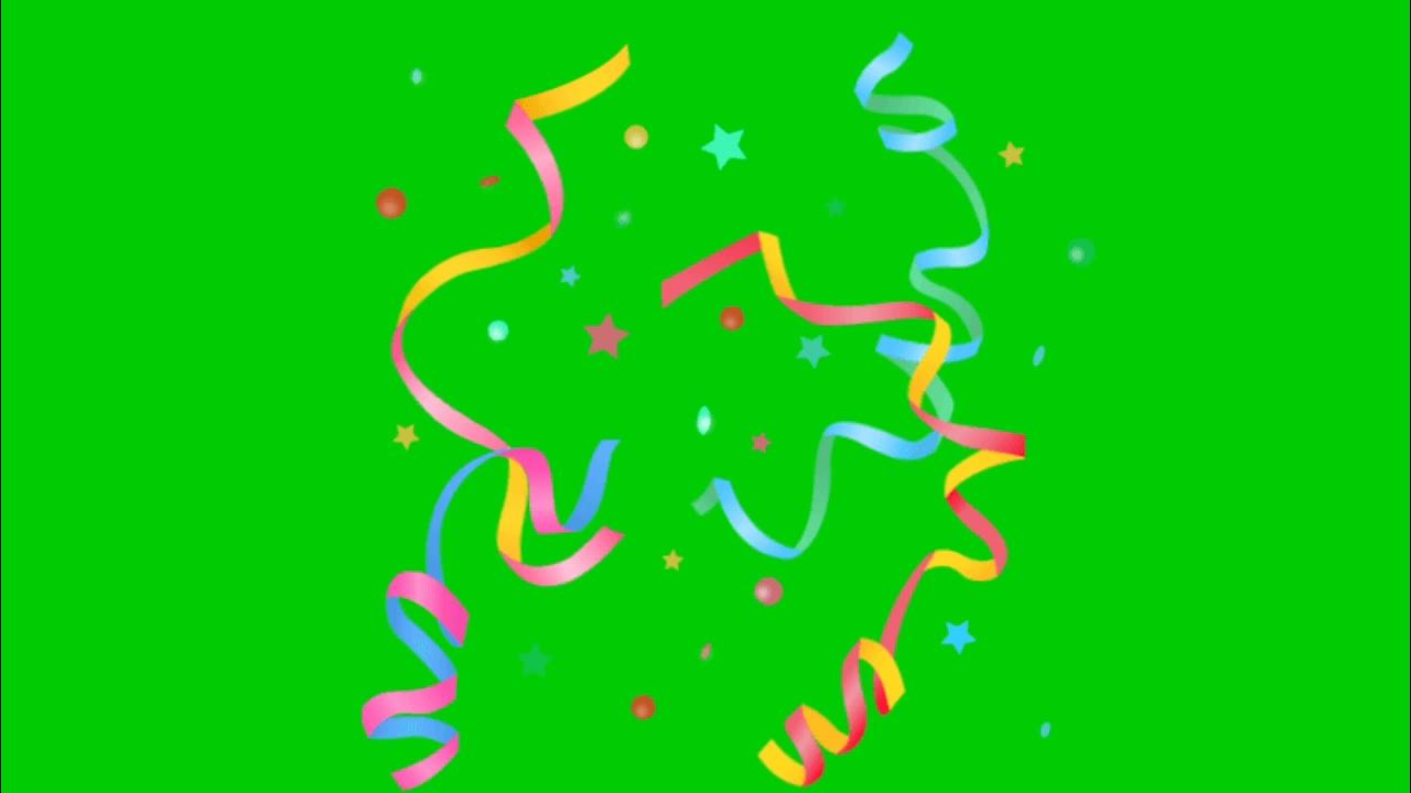 CONFETTI GREEN SCREEN FREE TO USE YouTube