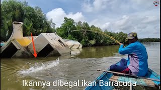 Untuk pertama kalinya selama saya mancing Strike ikan Barramundi sebanyak ini di satu spot