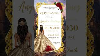 Elegant Quince  #birthdaycelebration #elegantaesthetic #quinceañera #invitacióndigital #sweet16