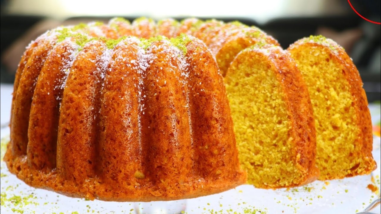 كيكة الخلاط السريعة بالمندرين هشة وخفيفة جدا بمكونات بسيطة ومتوفرة في كل بيت كيكة اليوسفي مع رباح