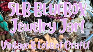 Mostly Vintage In This 5LB Goodwill BlueBox Jewelry Repurpose Unboxing! #jewelryjar 
