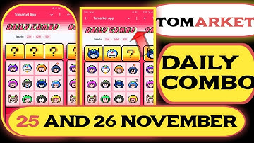 tomarket daily combo today 25 & 26 november | tomarket secret combo today | tomarket daily combo