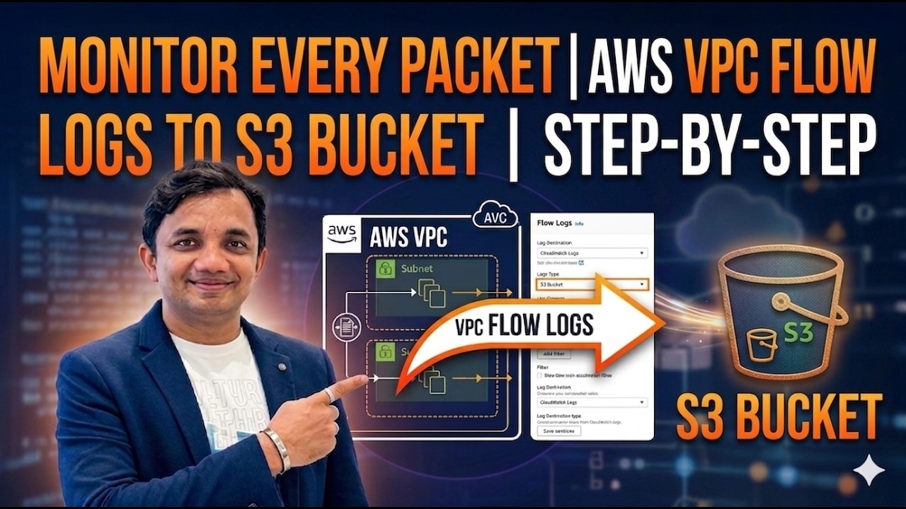 VPC Flow Logs Configuration: S3 Bucket, IAM & Network Monitoring - YouTube
