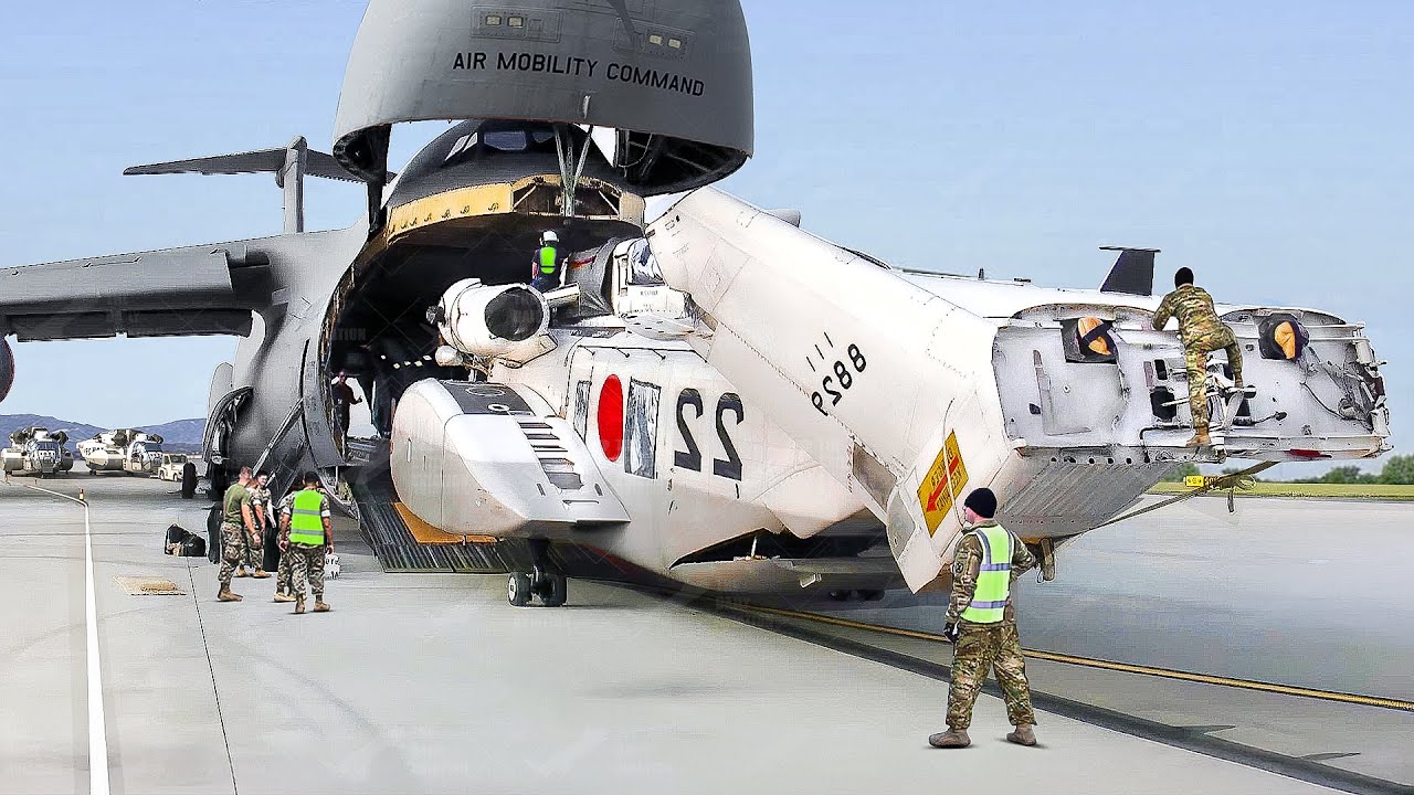 US Loading Japan’s Brand New CH-53 Helicopters Into Massive C-5 for Air ...